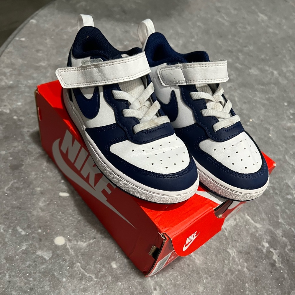 Nike Court Borough Low Blue/White Toddler 9c